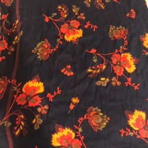 Navy floral patterned infinity scarf